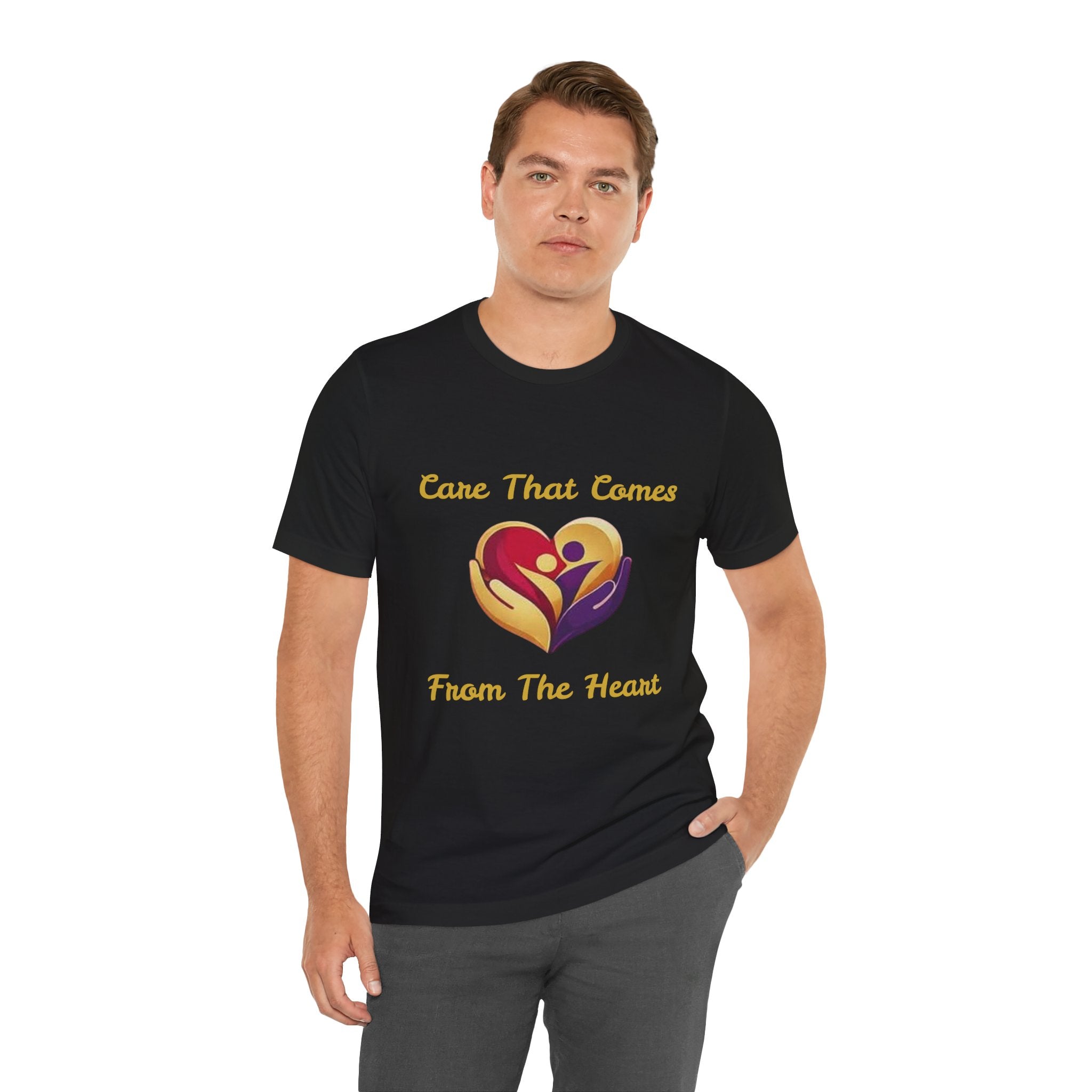 Care That Comes From The Heart Logo Tee — Heartfelt Logo T-Shirt for Caregivers & Supporters