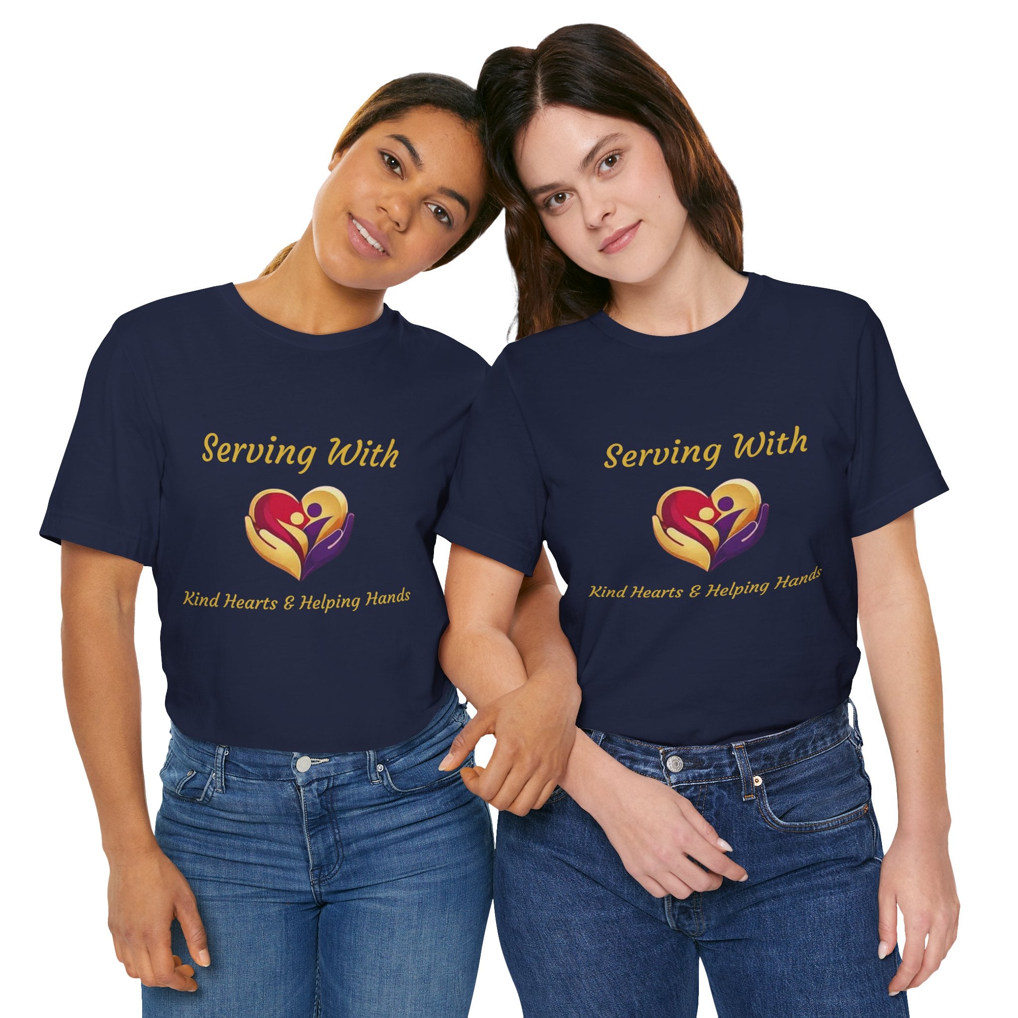 Serving With Kind Hearts & Helping Hands Logo Tee — Charity Volunteer T-Shirt