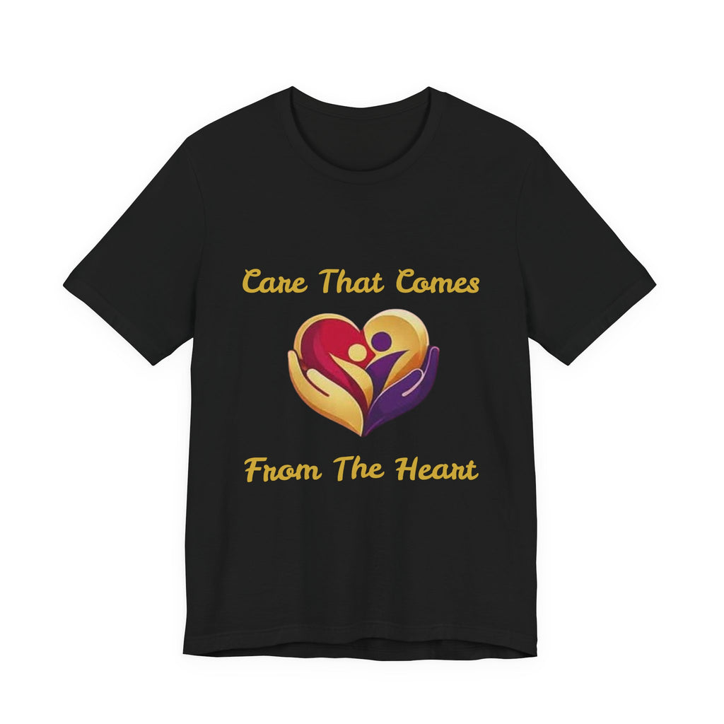 Care That Comes From The Heart Logo Tee — Heartfelt Logo T-Shirt for Caregivers & Supporters