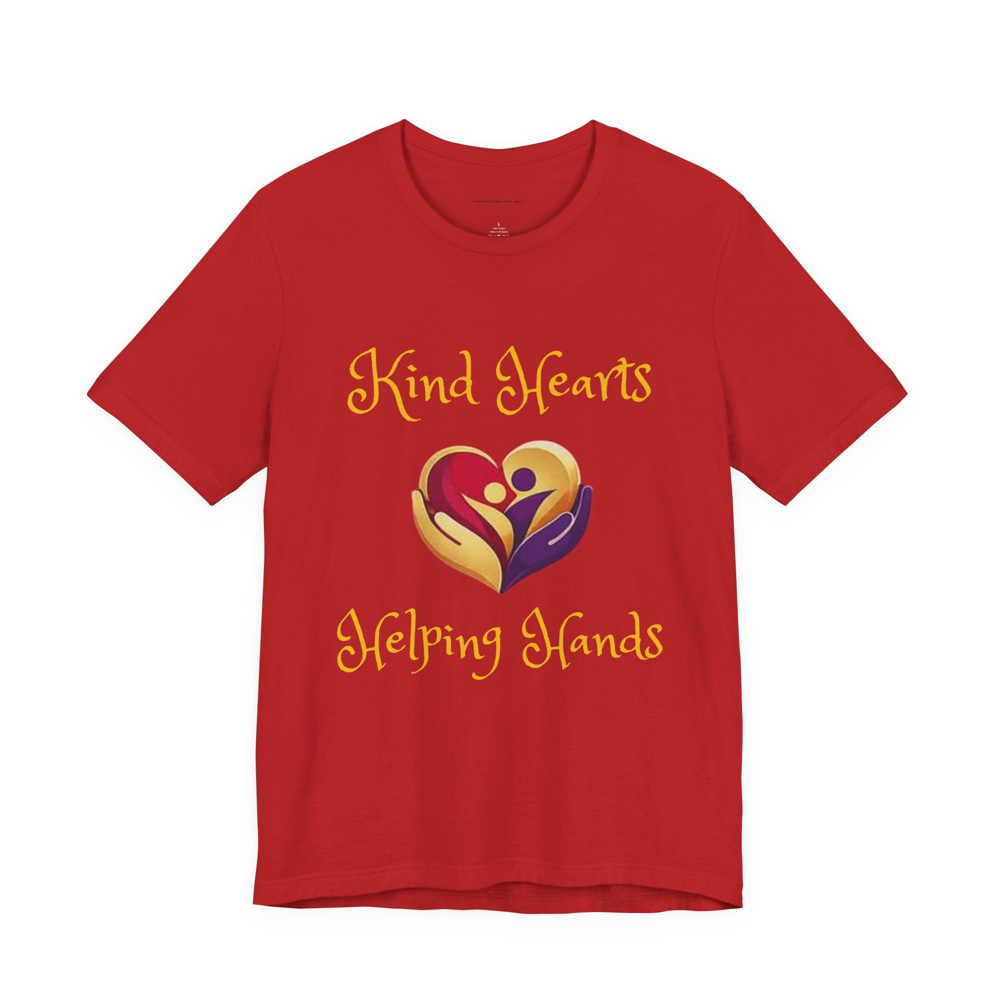 Kind Hearts Helping Hands T‑Shirt — Volunteer & Charity Heart Logo Tee