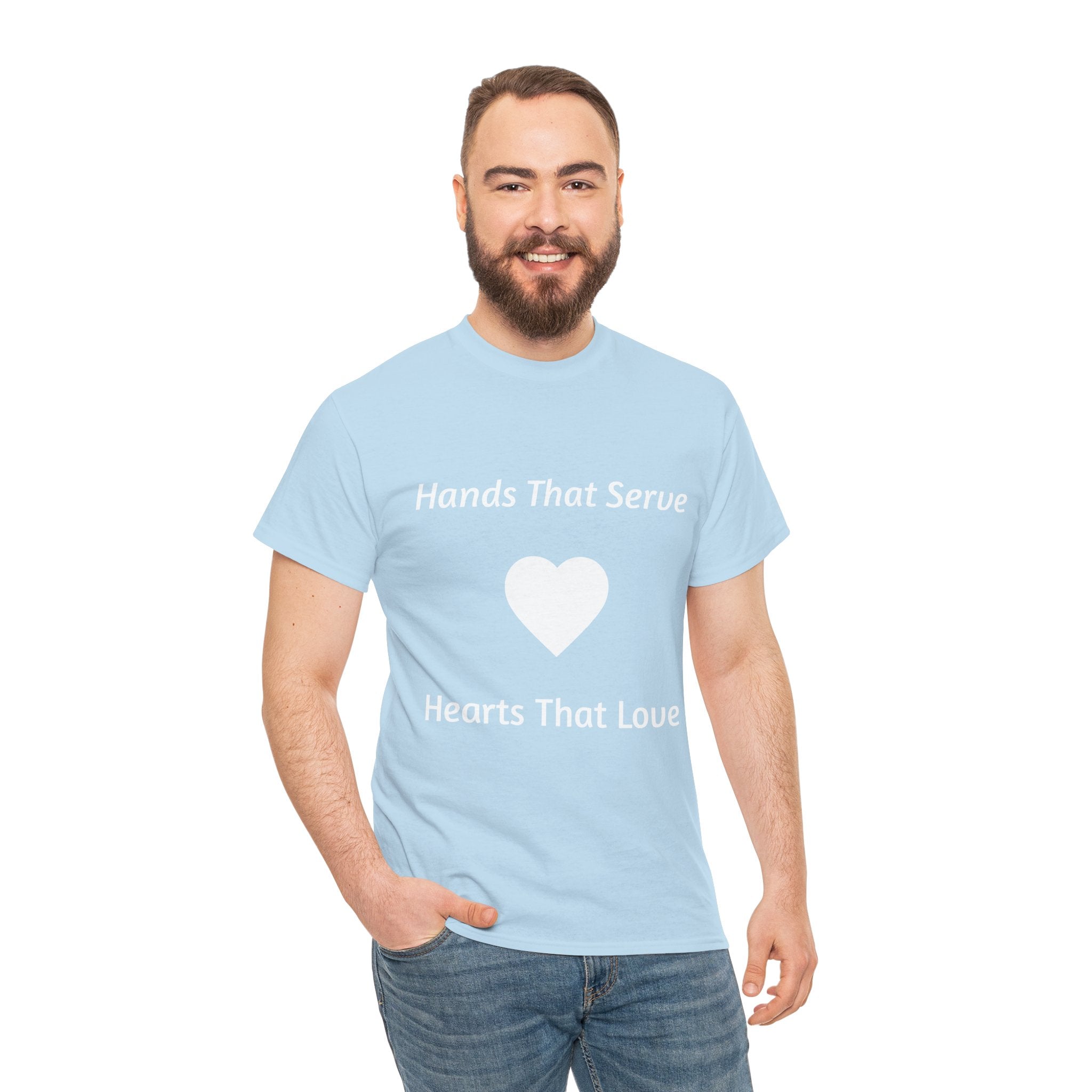 Hands That Serve, Hearts That Love Tee — Volunteer & Service Appreciation T-Shirt