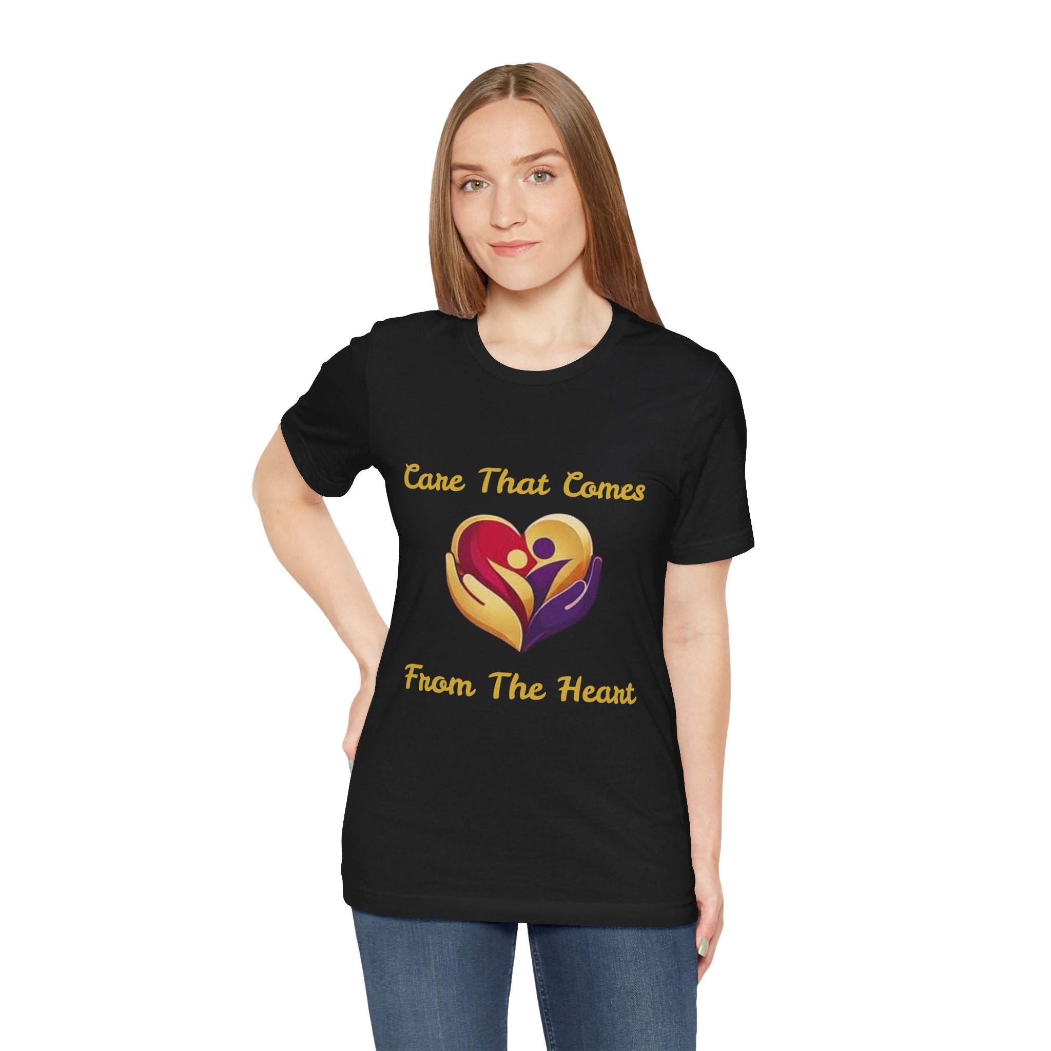 Care That Comes From The Heart Logo Tee — Heartfelt Logo T-Shirt for Caregivers & Supporters