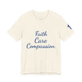 Faith Care Compassion T-Shirt — Heart Compassion Tee for Nurses & Caregivers
