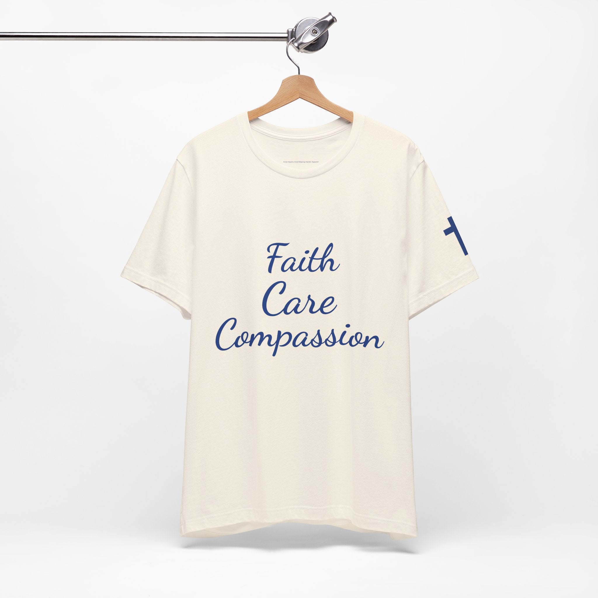 Faith Care Compassion T-Shirt — Heart Compassion Tee for Nurses & Caregivers