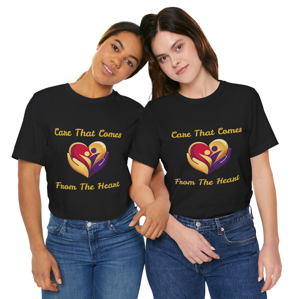 Care That Comes From The Heart Logo Tee — Heartfelt Logo T-Shirt for Caregivers & Supporters