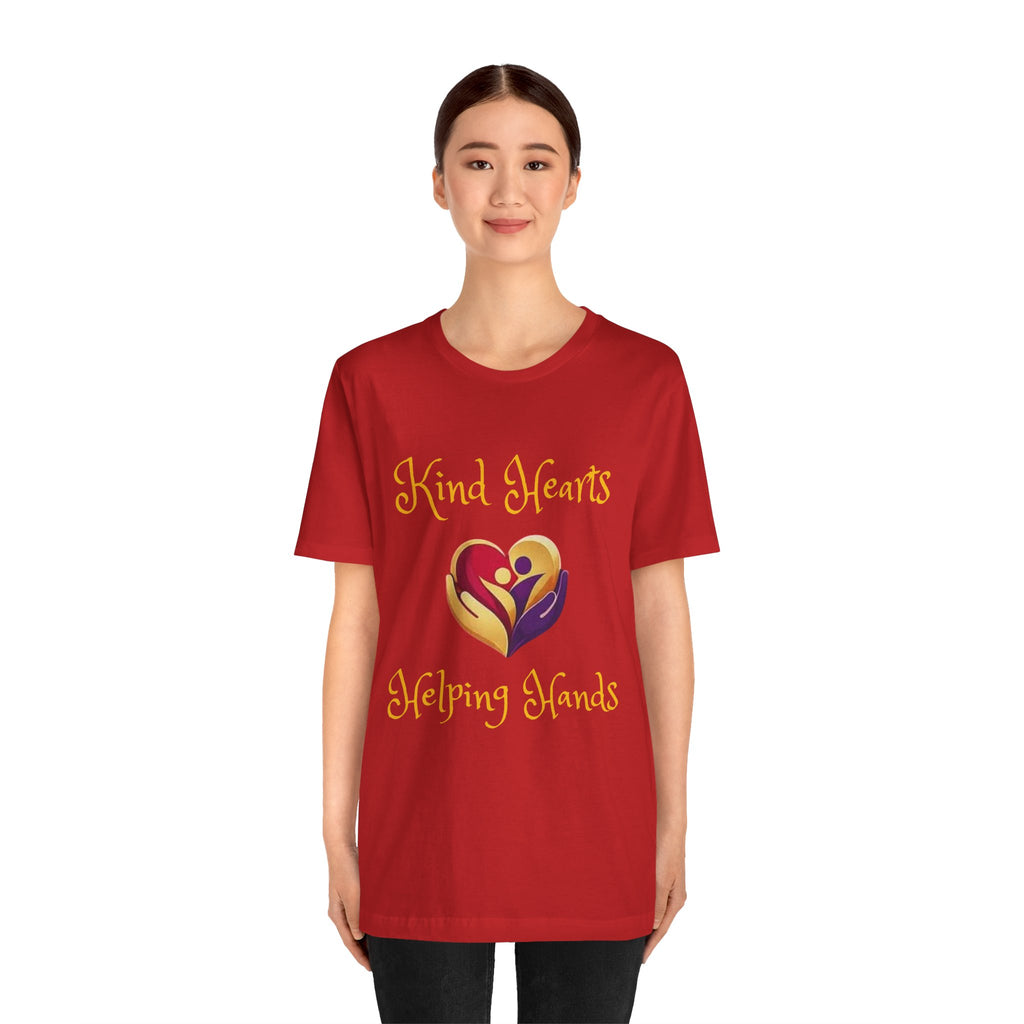 Kind Hearts Helping Hands T‑Shirt — Volunteer & Charity Heart Logo Tee