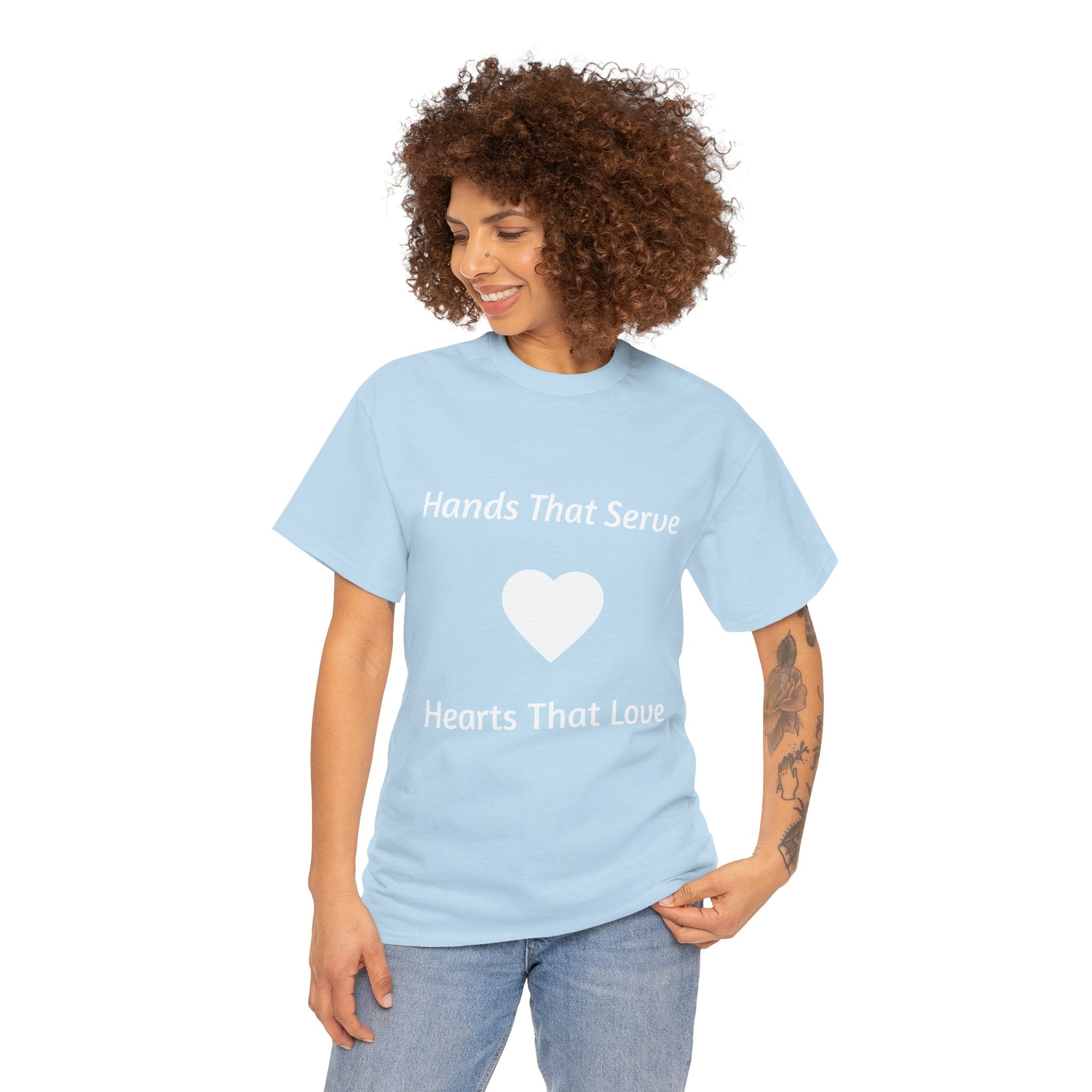 Hands That Serve, Hearts That Love Tee — Volunteer & Service Appreciation T-Shirt