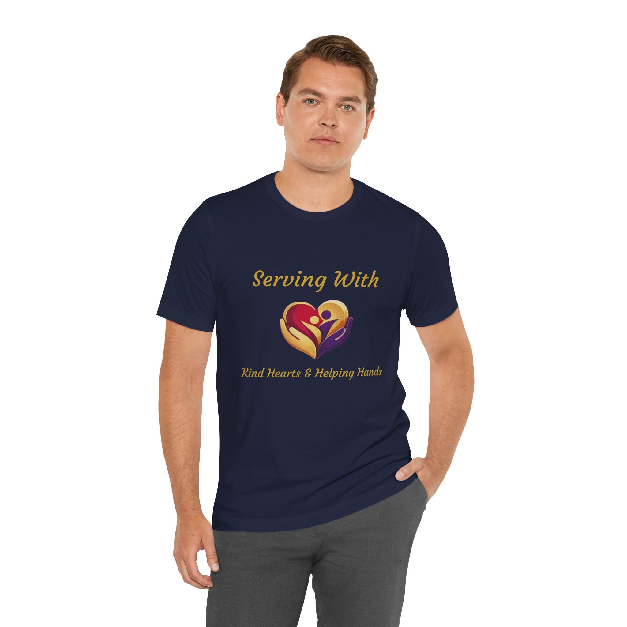 Serving With Kind Hearts & Helping Hands Logo Tee — Charity Volunteer T-Shirt