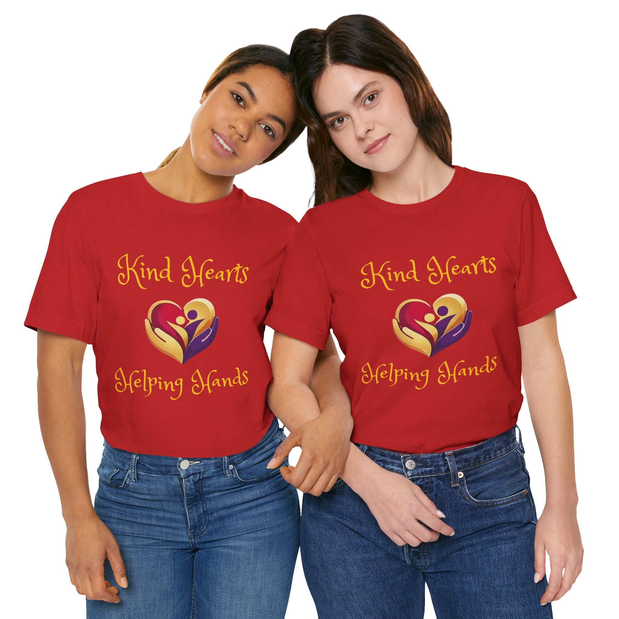 Kind Hearts Helping Hands T‑Shirt — Volunteer & Charity Heart Logo Tee